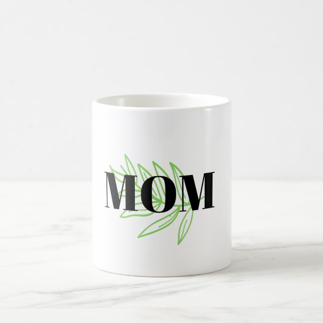 Mama grünes Blatt Kaffeetasse (Mittel)