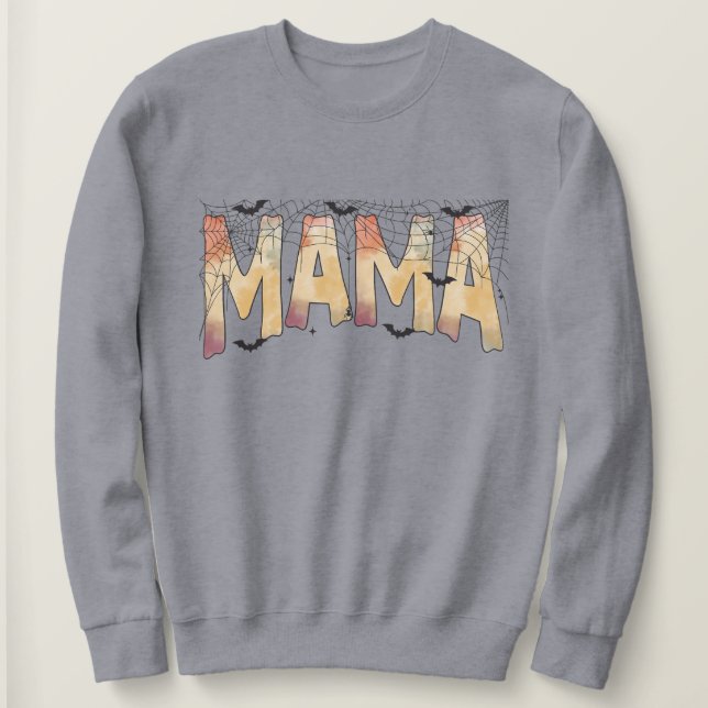 Mama Halloween Fall Theme Design Sweatshirt (Design vorne)