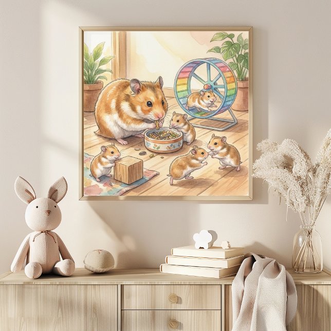Mama Hamster und Babys Kinderzimmer Poster (Von Creator hochgeladen)