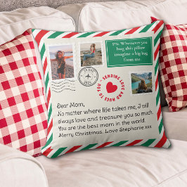 Mama Handgeschriebener Letter Foto Collage Weihnac Kissen