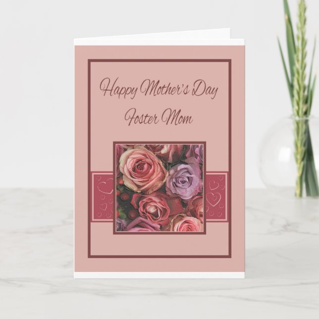 Mama-Happy-Mother-Day-Rose Karte (Vorderseite)