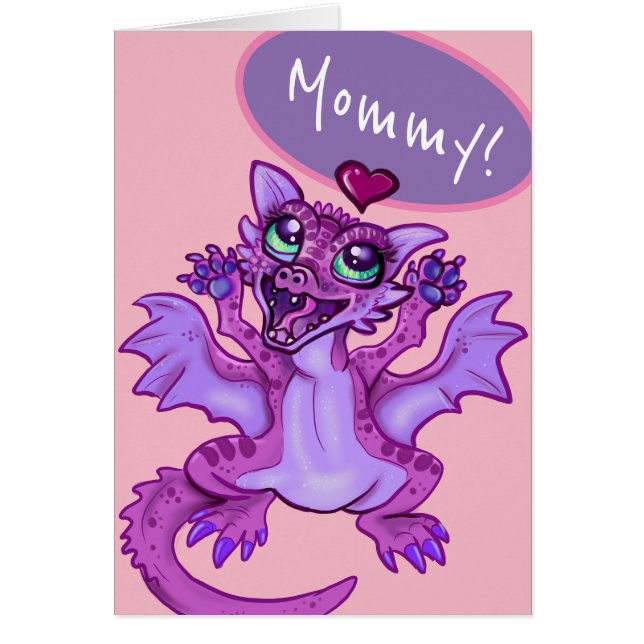 Mama! Happy Mutter-Day Baby Dragon Card (Vorne)