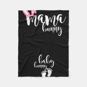 Mama Hase Baby Hase Schwangere Mutter Ostern Schwa Fleecedecke