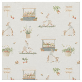 Mama Hase und Baby Ostern Kinderzimmer Farm Druck Stoff