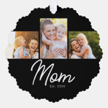 Mama hat 3 Foto Schrift Schwarz gegründet