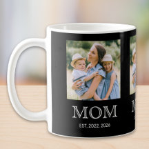 Mama hat 3 Foto Schwarze Kaffeetasse eingerichtet
