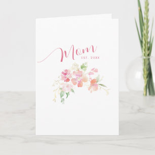 Mama hat Blush Pink Floral Muttertag eingerichtet Karte