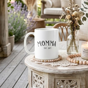 Mama hat Chic Schwarz Weiß Neues Mama-Geschenk eta Kaffeetasse