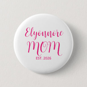 Mama hat den rosa Schriftzug eingerichtet Button