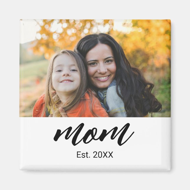 Mama hat ein Foto-Geschenk eingerichtet  Magnet (Vorne)