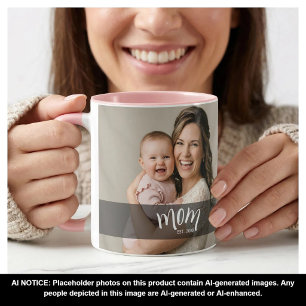 Mama hat ein Fotogeschenk für neue Mütter eingeric Tasse