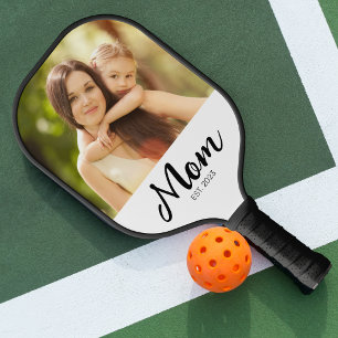 Mama hat ein lustiges Skript-Foto erstellt Pickleball Schläger