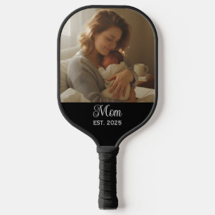 Mama hat ein lustiges Skript-Foto erstellt Pickleball Schläger