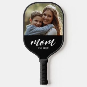 Mama hat ein unterhaltsames Skriptfoto aufgestellt Pickleball Schläger