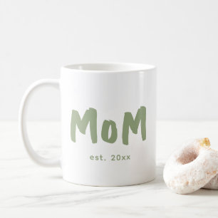 Mama hat eine sanfte grüne Typografie für neue Müt Kaffeetasse