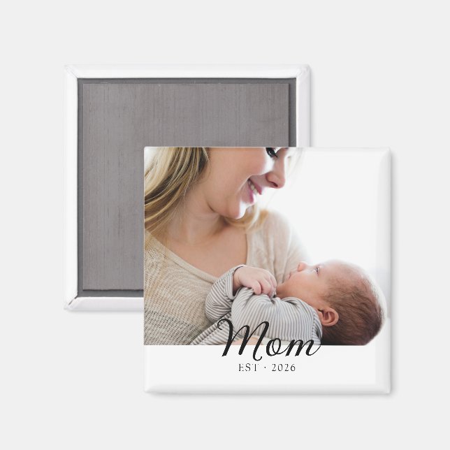 Mama hat einen einfachen Foto-Muttertag eingericht Magnet (Vorderseite/Rückseite)