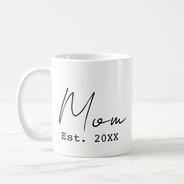 Mama hat einfaches elegantes Skript neue Mama Kaffeetasse (Links)