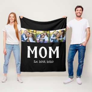 Mama hat elegantes Schrift Schwarz 3 Foto Fleecedecke