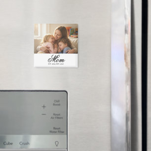 Mama hat elegantes Schriftfoto aufgestellt Magnet