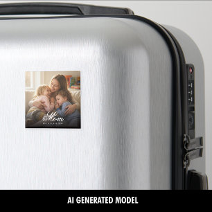 Mama hat elegantes Schriftfoto etabliert Magnet
