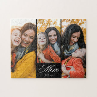 Mama hat elegantes Skript 3 Foto eingerichtet Puzzle