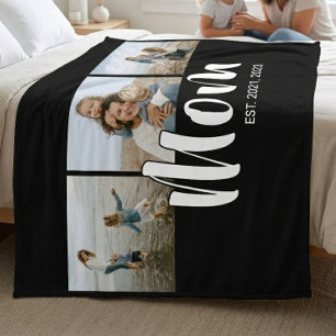 Mama hat elegantes Skript Schwarz 3 Foto Fleecedecke
