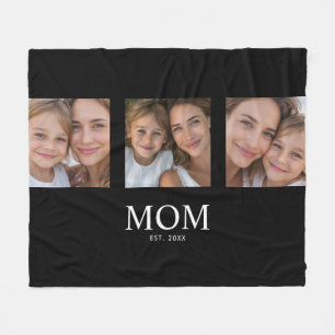 Mama hat elegantes Skript Schwarz 3 Foto Fleecedecke
