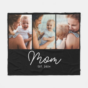 Mama hat elegantes Skript Schwarz 3 Foto Fleecedecke