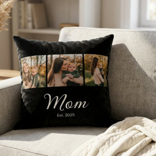 Mama hat elegantes Skript Schwarz 3 Foto Kissen