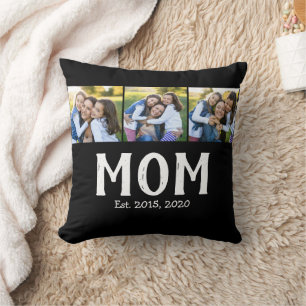 Mama hat elegantes Skript Schwarz 3 Foto Kissen