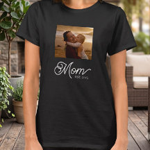Mama hat elegantes weißes Skript-Foto Schwarz
