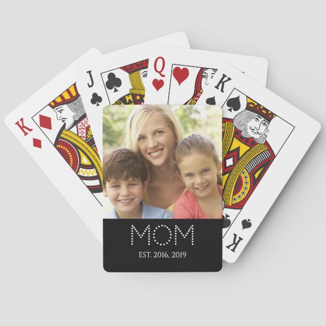 Mama hat Foto eingerichtet  Spielkarten (Rückseite)