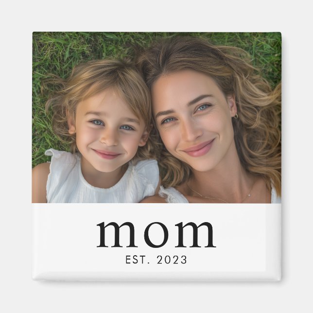 Mama hat Foto-Geschenk etabliert  Magnet (Vorne)