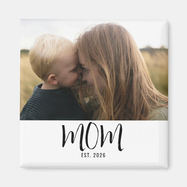 Mama hat Foto-Geschenk etabliert  Magnet (Vorne)