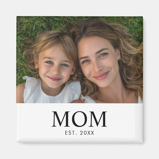 Mama hat Foto-Geschenk etabliert  Magnet (Vorne)