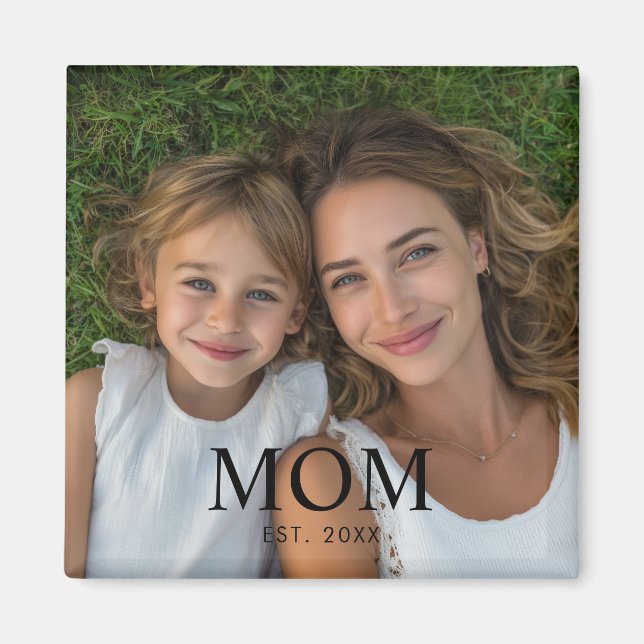 Mama hat Foto-Geschenk etabliert  Magnet (Vorne)