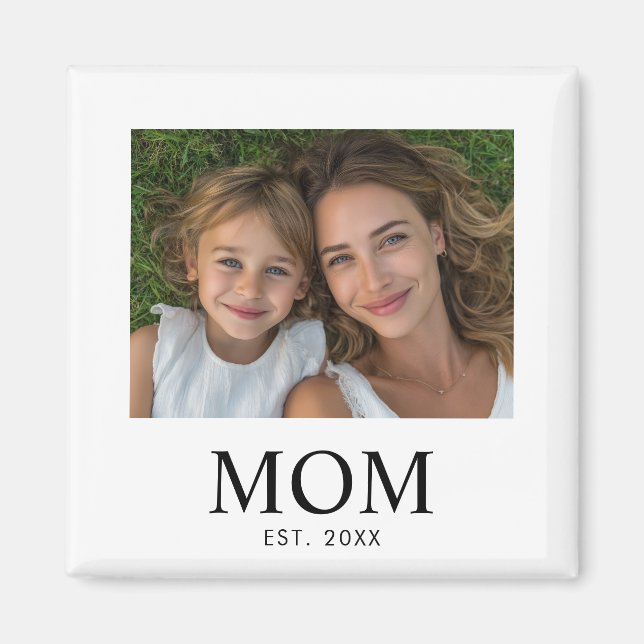 Mama hat Foto-Geschenk etabliert  Magnet (Vorne)