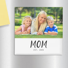 Mama hat Foto-Geschenkmagnet eingerichtet