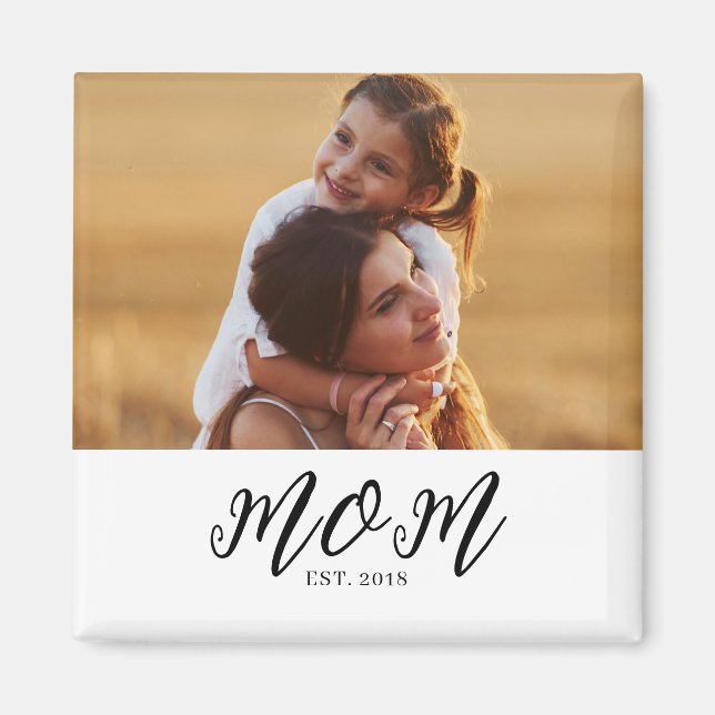 Mama hat Foto-Geschenkmagnete etabliert Magnet (Vorne)