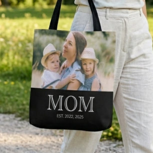 Mama hat Foto Schwarz Tote Bag