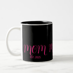 Mama hat gegründet Schriftzug Neues Geschenk für M Zweifarbige Tasse