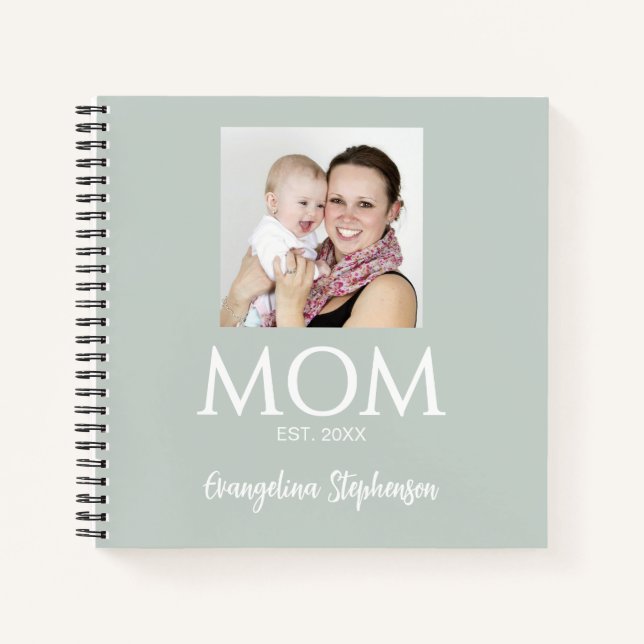 Mama hat grüne neue Mamma-Journal eingerichtet Notizbuch (Vorderseite)