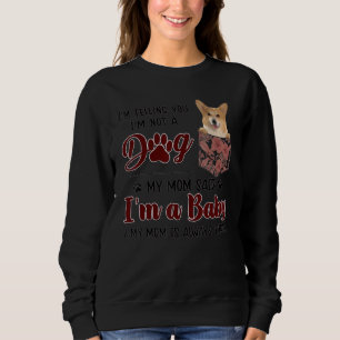 Mama hat immer recht Floral Corgi Hundetasche Sweatshirt