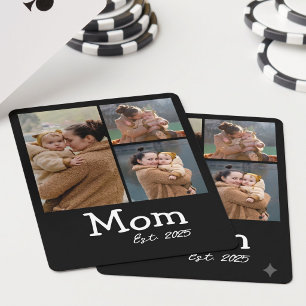 Mama hat lustigen fetten Text 3 Foto Schwarz einge Spielkarten