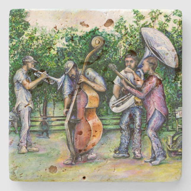 Mama hat mich nie vor Tuba-Spielern gewarnt Steinuntersetzer (Vorderseite)