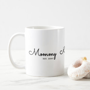 Mama hat Minimal Black-Schrift etabliert Kaffeetasse