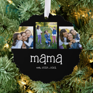 Mama hat Modern 3 Foto eingerichtet Ornament Karte