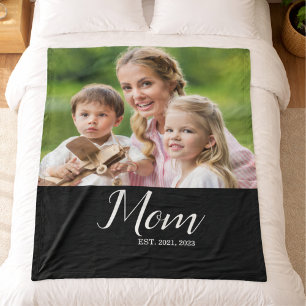 Mama hat moderne Schrift Foto eingerichtet Fleecedecke