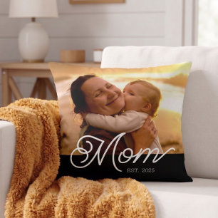 Mama hat moderne Schrift Foto eingerichtet Kissen
