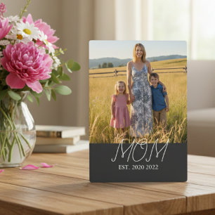 Mama hat moderne Schrift Foto erstellt Fotoplatte